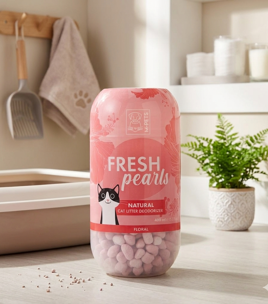 معطر ومنظف رائحة للقطط من M-Pets برائحة الزهور – 450 مل