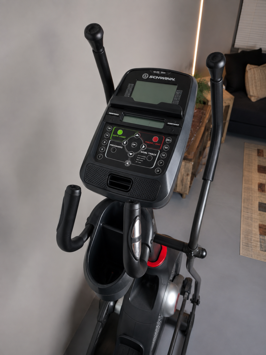 كونسول ومقابض جهاز Schwinn 430 Elliptical مع شاشة التحكم وتمارين الكارديو