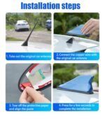 ⁦انتين هوائي زعنف قرش - Shark Fin Antenna (Universal Fit) Model I⁩ - الصورة ⁦4⁩