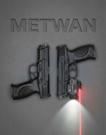 METWAN M&P toy gun Basic and Tactical variants positioned side by side with flashlight and laser