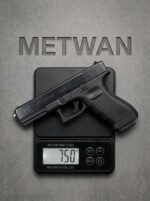 ⁦مسدس خرز GLOCK 17 AUSTRIA تكتيكي حديد بالكامل وزن ثقيل 750 جرام لون أسود نسخة ليزر وكشاف LED⁩ - الصورة ⁦3⁩