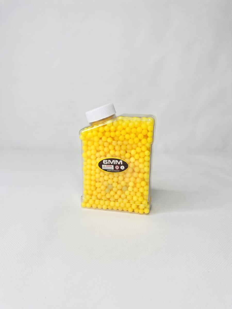 1500 Rounds Solid Orange Water Beads 6mm Bottle Front View