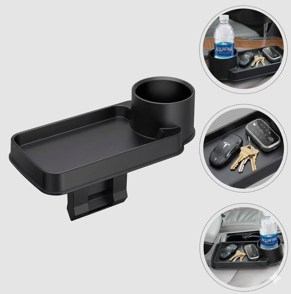 METWAN multi-functional car organizer tray and cup holder studio view