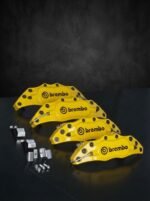 طقم أغطية كاليبر فرامل Brembo Racing ألمنيوم مع قواعد مخصصة بنوع السيارة لون أصفر