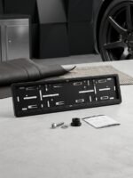 طقم قواعد إطار لوحة السيارة الأمامية والخلفية  (Front & Rear License Plate Mounting Bracket Kit) A1